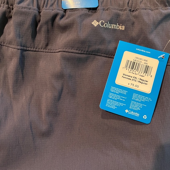 Columbia Pants - Columbia Hiking Jogger Omni-Shade 50 UPF Blue Nocturnal Size 2XL Adjustable Hem